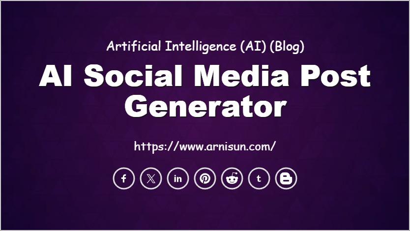 AI Social Media Post Generator