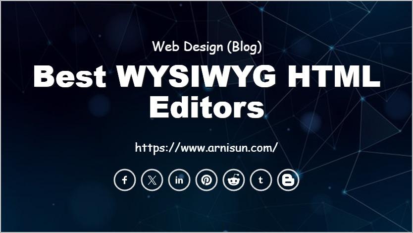 Best WYSIWYG HTML Editors
