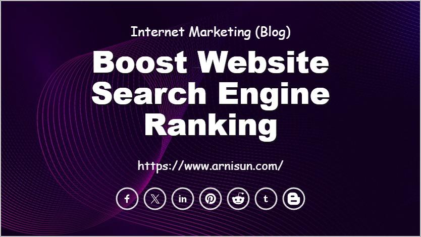 Boost Website Search Engine Ranking