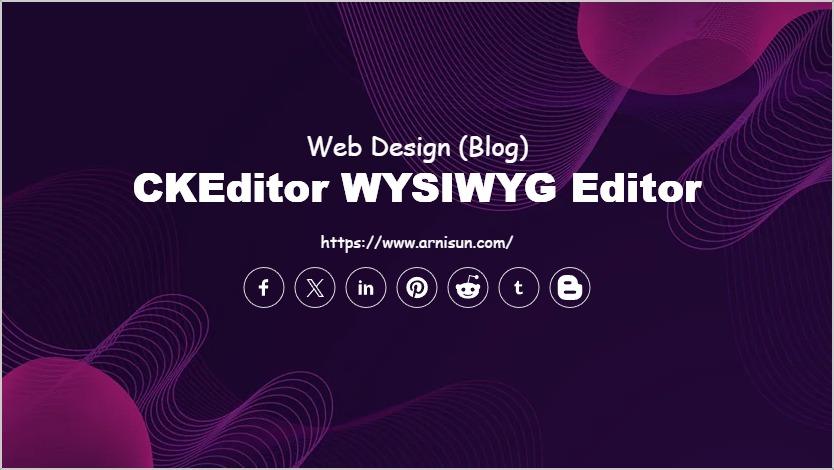 CKEditor WYSIWYG Editor