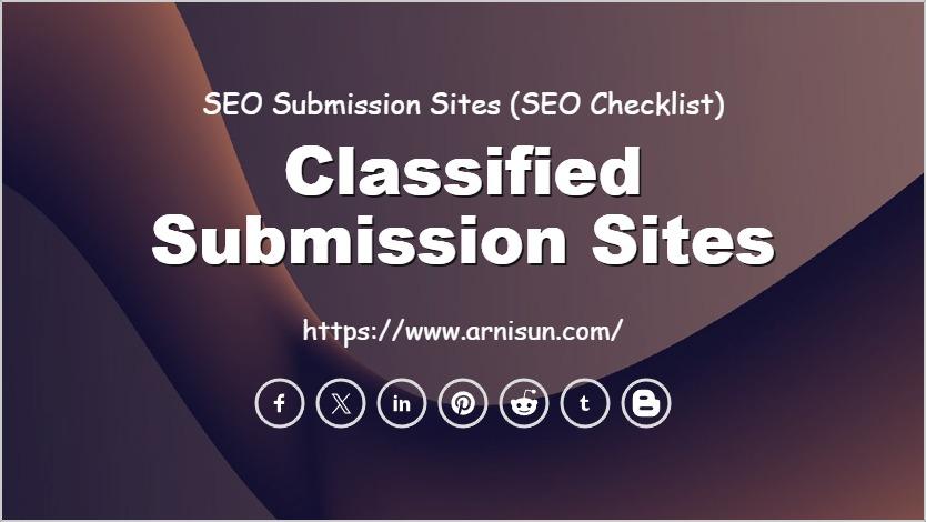 Classified Submission Sites