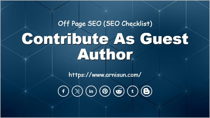 Contribute as Guest Author