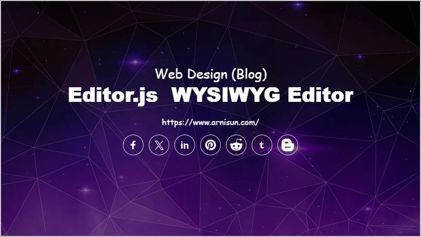Editor.js WYSIWYG Editor