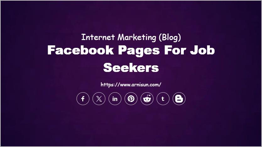 Facebook Pages for Job Seekers