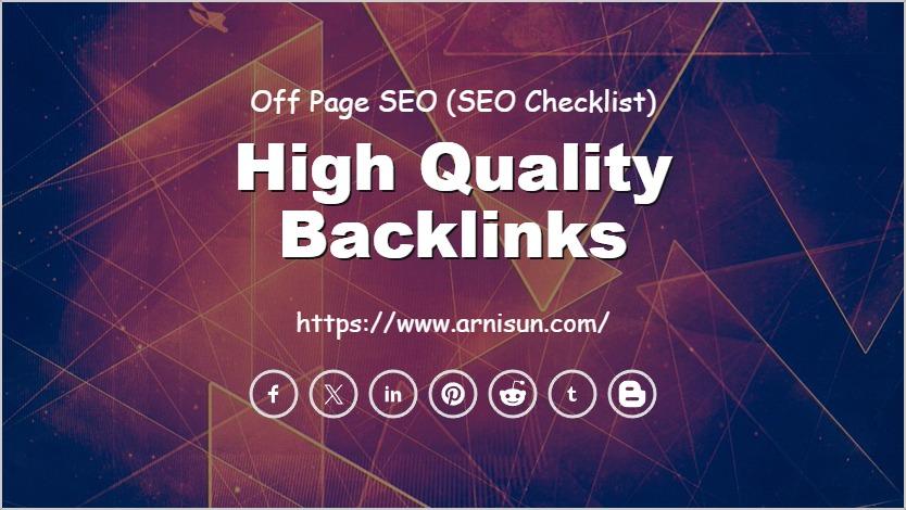 High Quality Backlinks