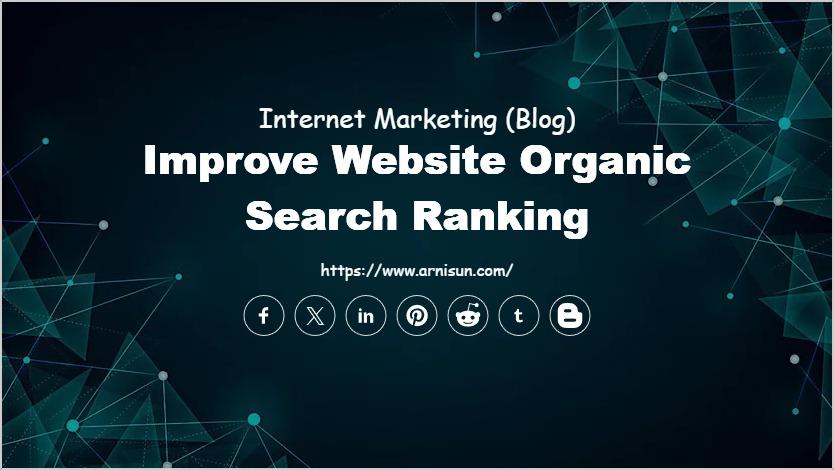 Improve Website Organic Search Ranking
