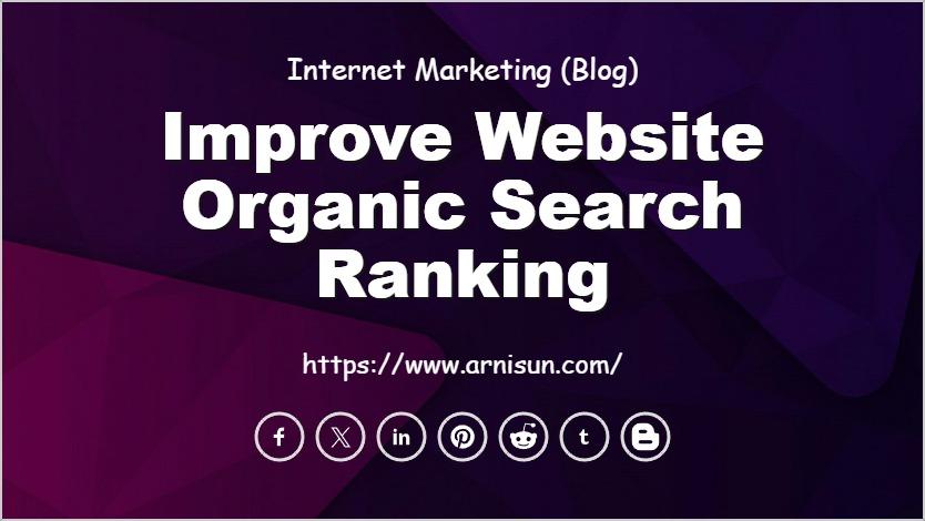 Improve Website Organic Search Ranking