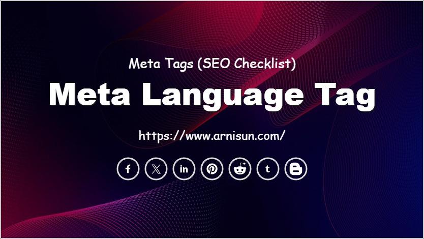 Meta Language Tag