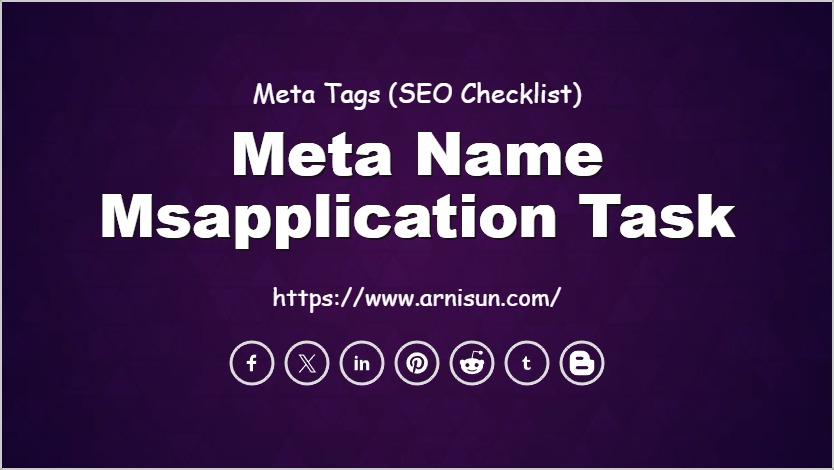 Meta Name Msapplication Task