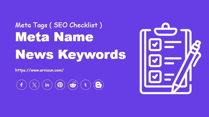 Meta Name News Keywords