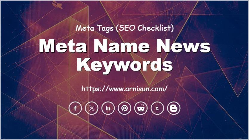 Meta Name News Keywords