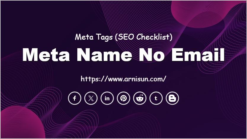 Meta Name No Email