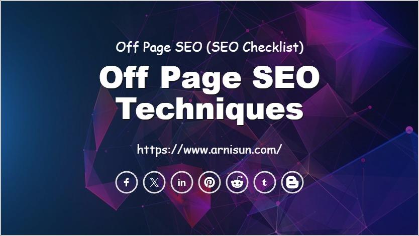 Off Page SEO Techniques