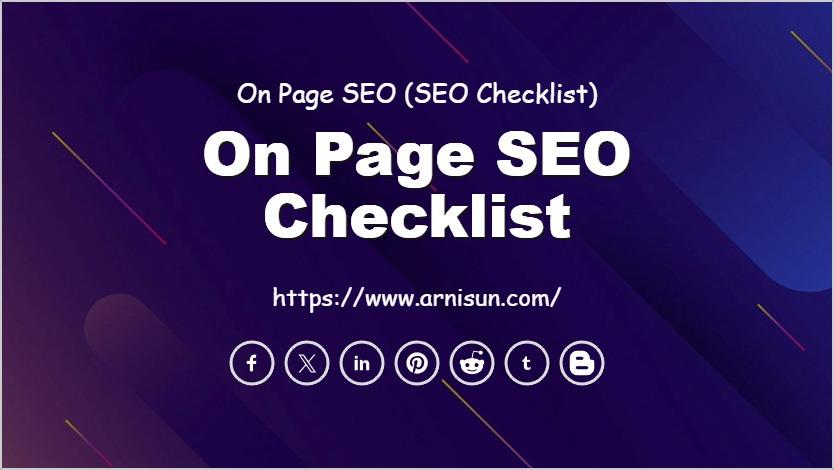 On Page SEO Checks