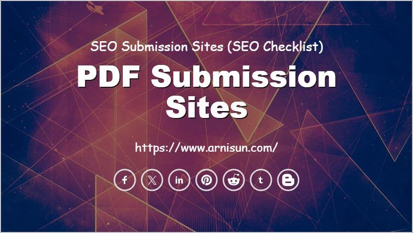 PDF Submission Sites