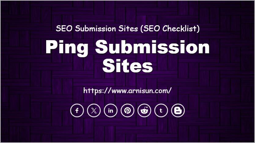 Ping Submission Sites