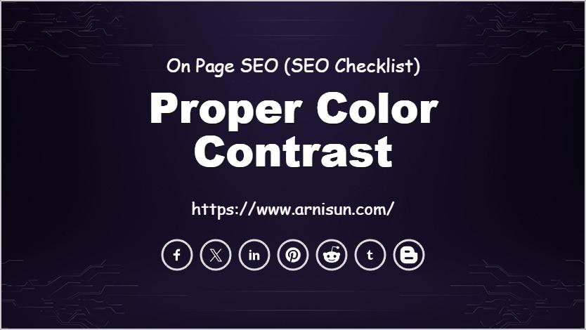 Proper Color Contrast