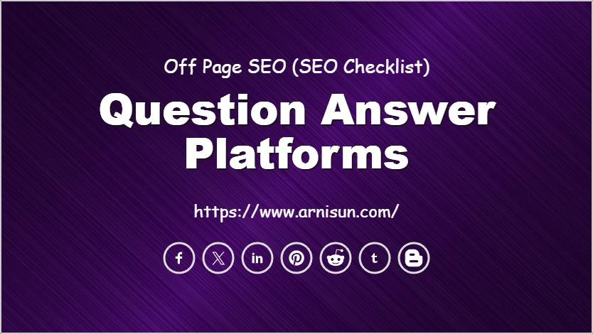Question Answer Platforms