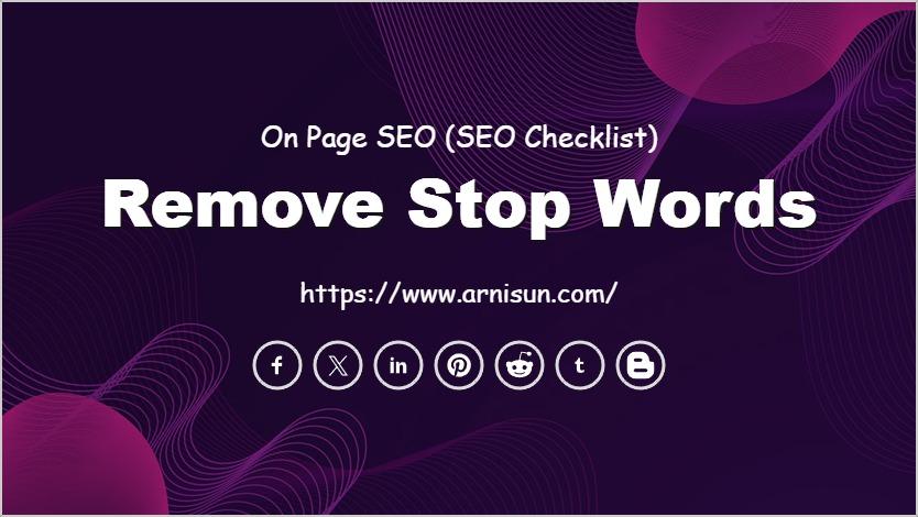 SEO stop words removal