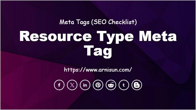 Resource Type Meta Tag