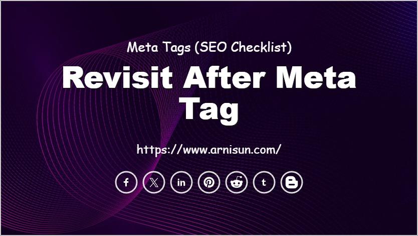 Revisit After Meta Tag