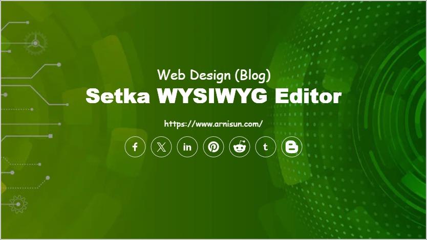 Setka WYSIWYG Editor