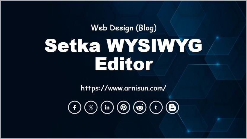 Setka WYSIWYG Editor