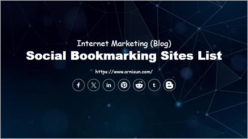 Social Bookmarking Sites List