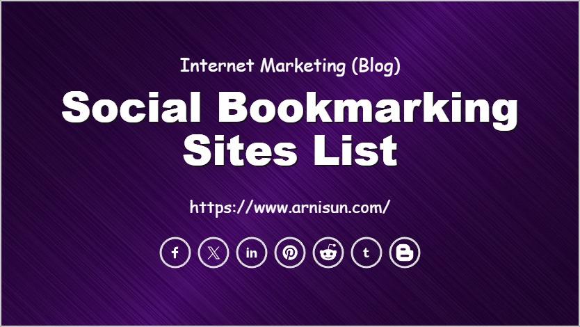 Social Bookmarking Sites List