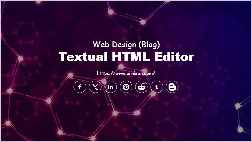 Textual HTML editor