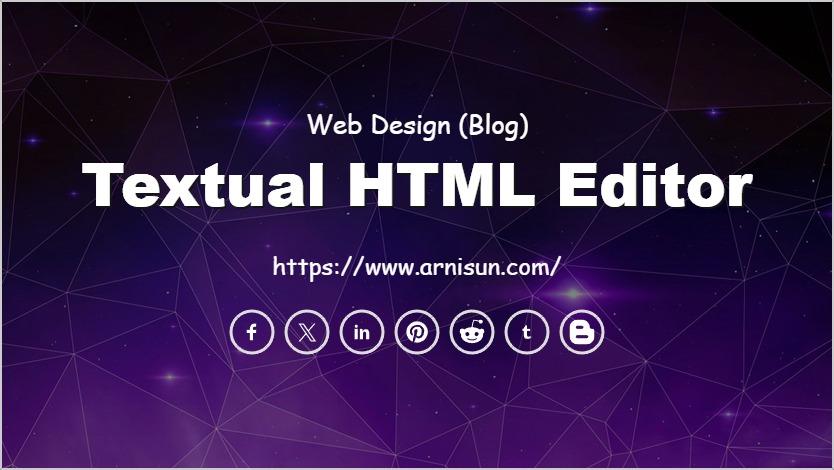 Textual HTML editor