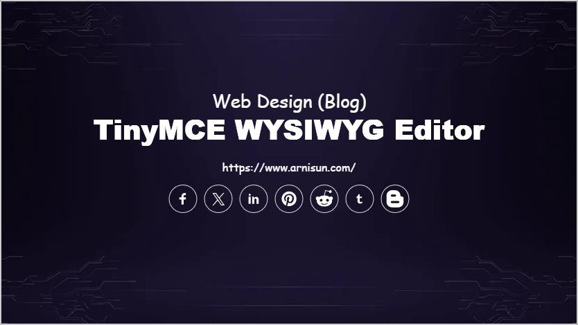 TinyMCE WYSIWYG Editor